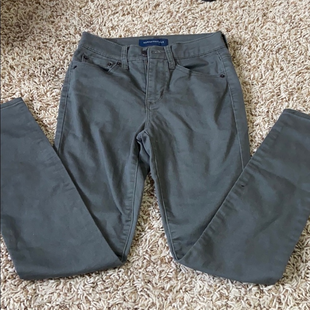 OLIVE HIGH WAISTED AEROPOSTALE JEGGINGS